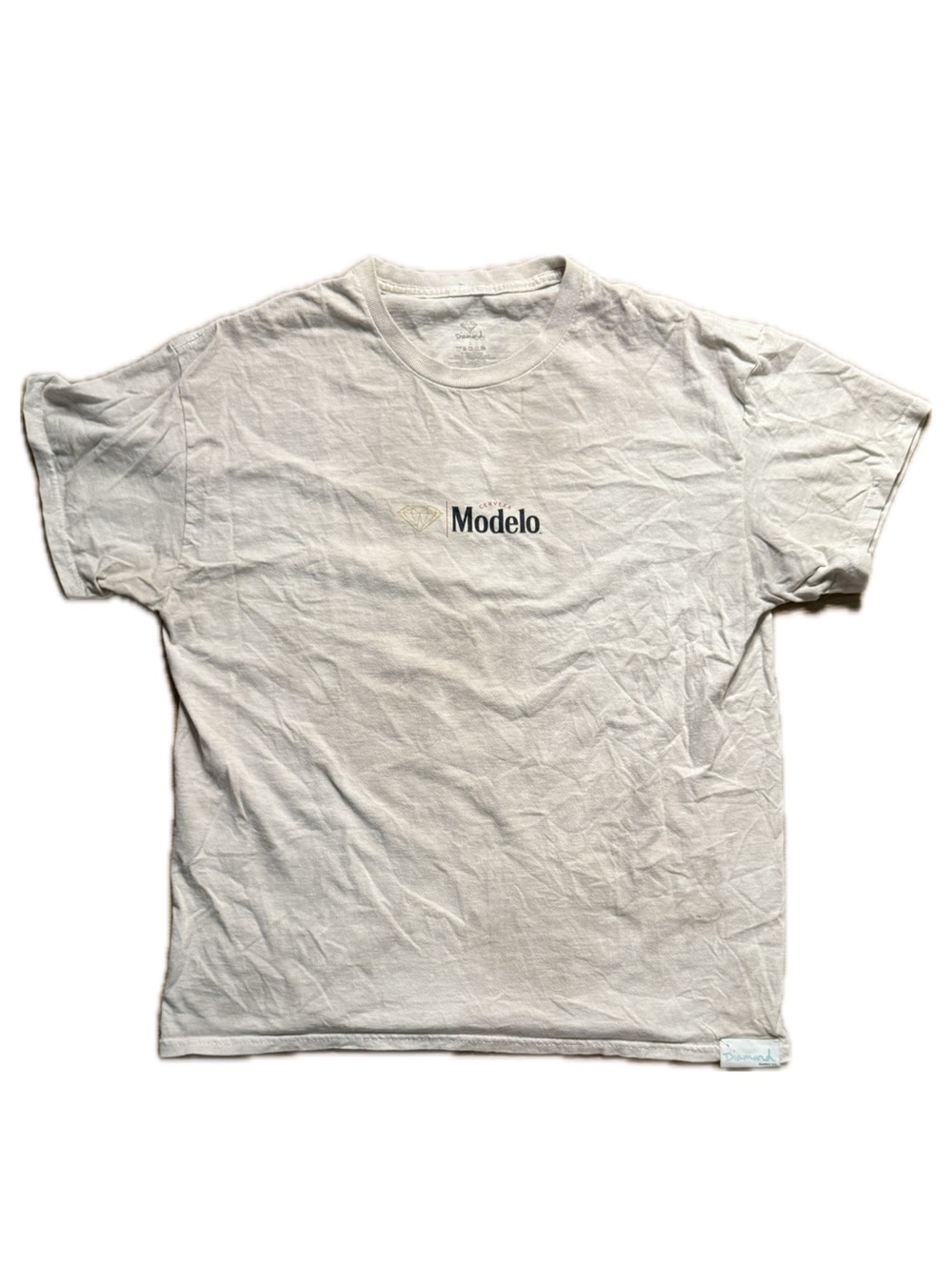 Diamond Supply Co x Modelo Especial Beer Tee White Double Sided Shirt XL
